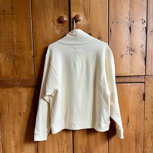 NWT Madewell Oversized Crop Sweatshirt, Ivory, L - Picture 2 of 7